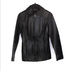 Wilson’s black leather jacket XS